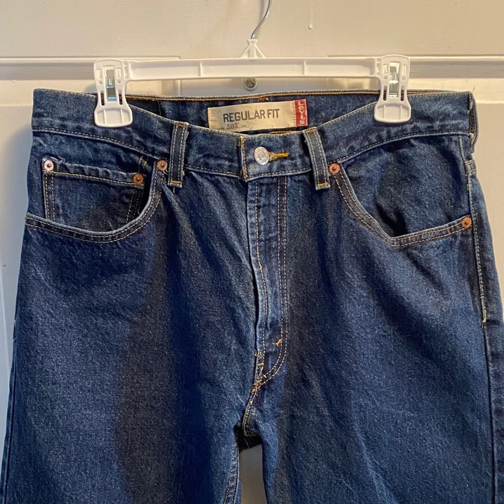 Levi’s 505 Men's Regular Fit Indigo Blue Jeans